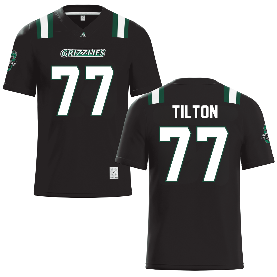 Adams State University Black Football Jersey - #77 Wyatt Tilton