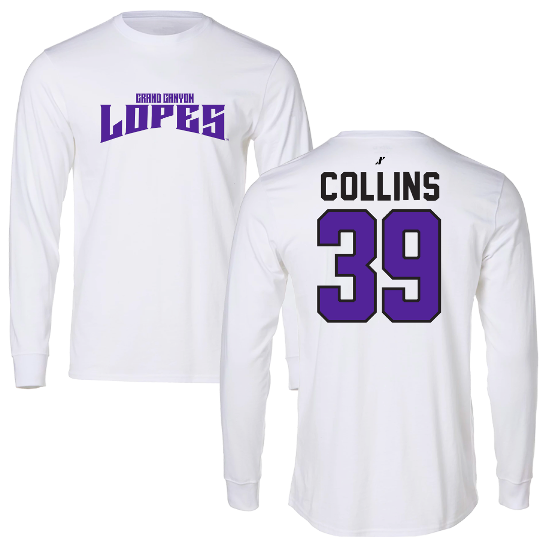 Grand Canyon University Baseball White Classic Long Sleeve - #39 Cayden Collins