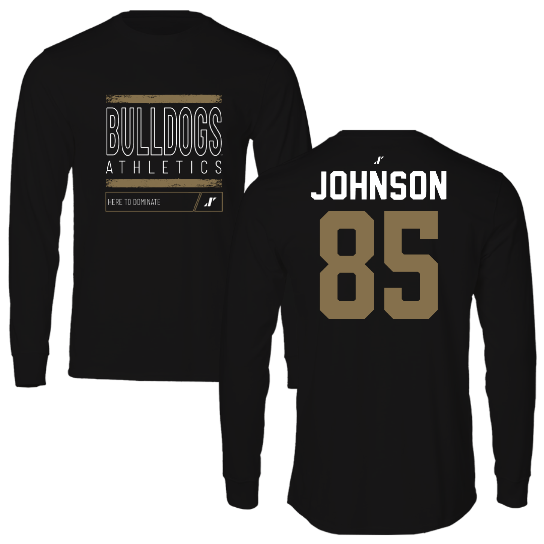 Bryant University Football Black Dominate Long Sleeve - #85 Patrick Johnson
