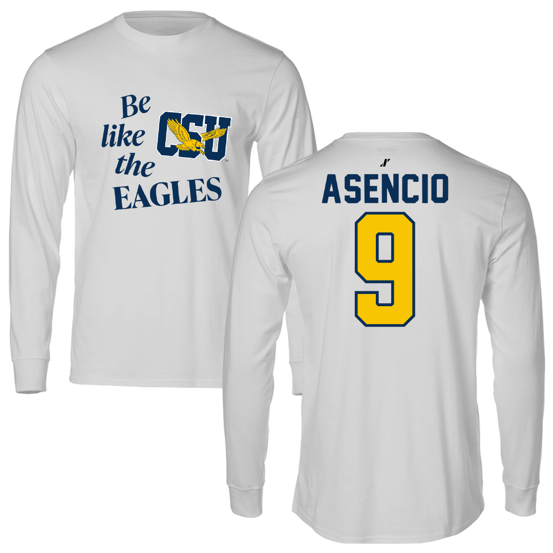 Coppin State University Baseball Light Gray Be Like Us Performance Long Sleeve - #9 Jayden Asencio