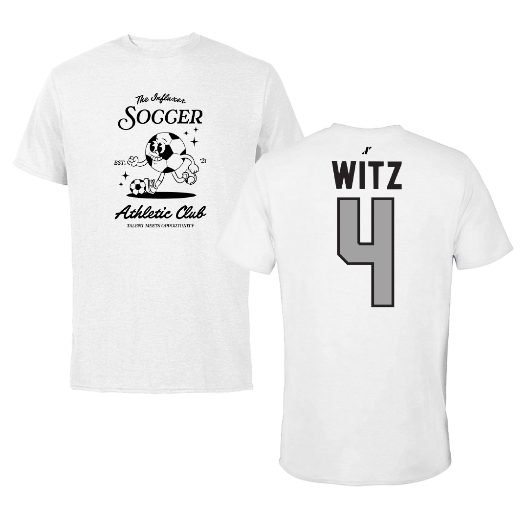 Soccer White Influxer Athletic Club Tee - #4 Morgan Witz