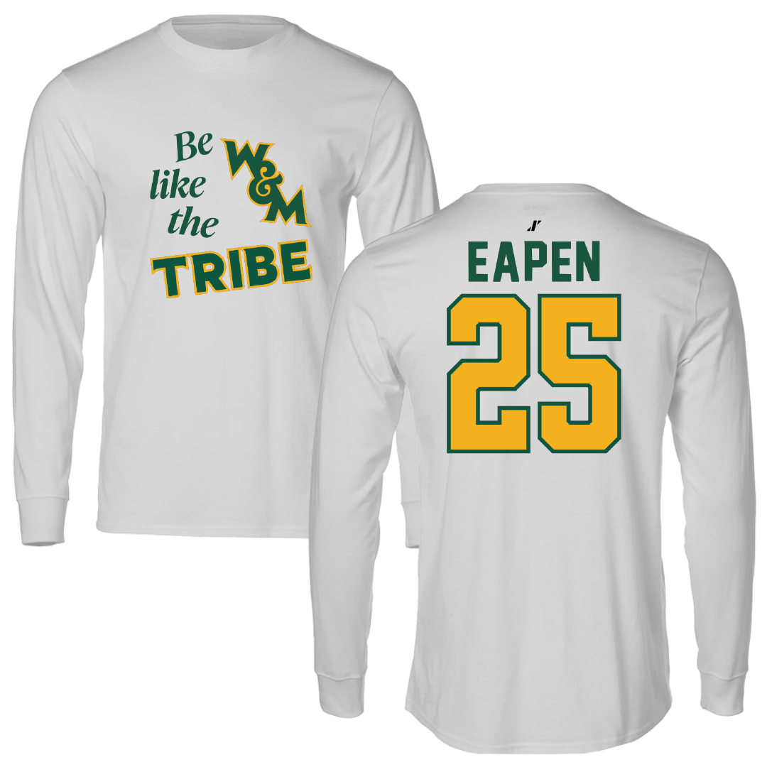 William & Mary Soccer Light Gray Be Like Us Long Sleeve - #25 Ryan Eapen