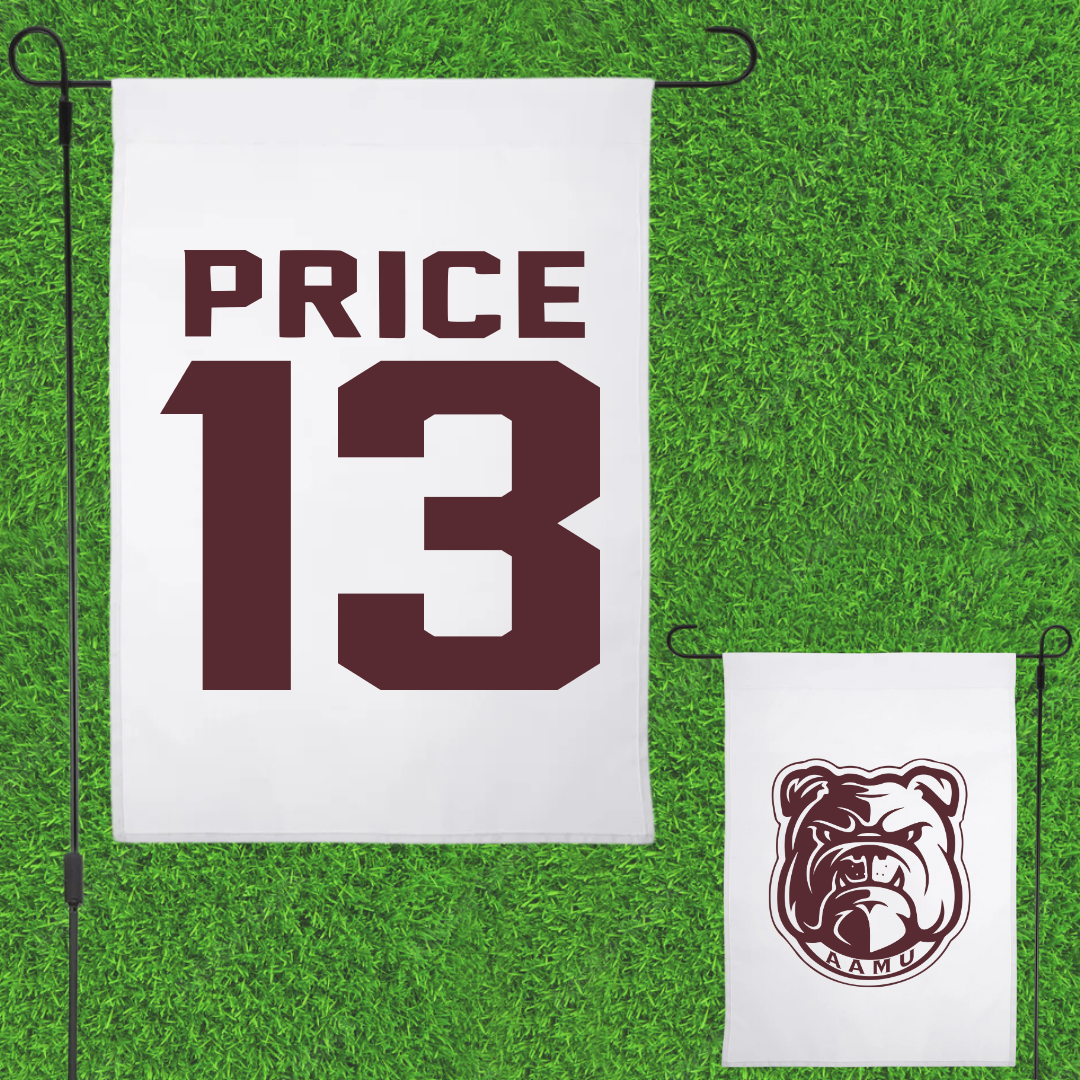 Alabama A&M University Volleyball White Garden Flag - #13 Laela Price