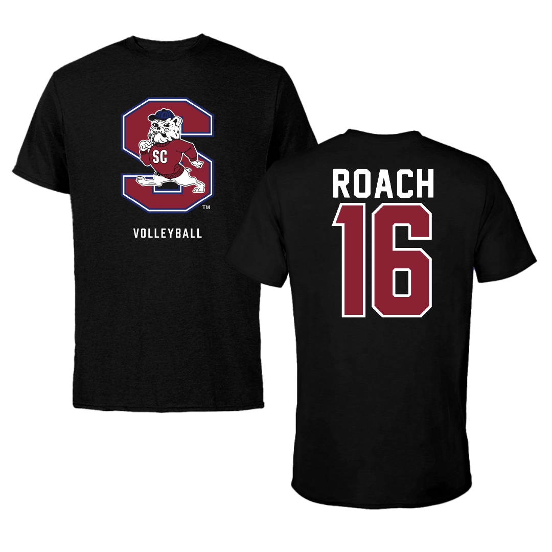 South Carolina State University Volleyball Black Performance Tee - #16 McKinley Roach