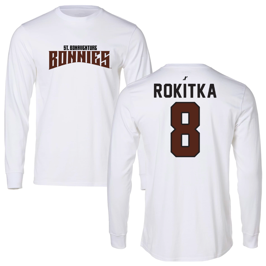 St. Bonaventure University Lacrosse White Classic Long Sleeve - #8 Katelyn Rokitka