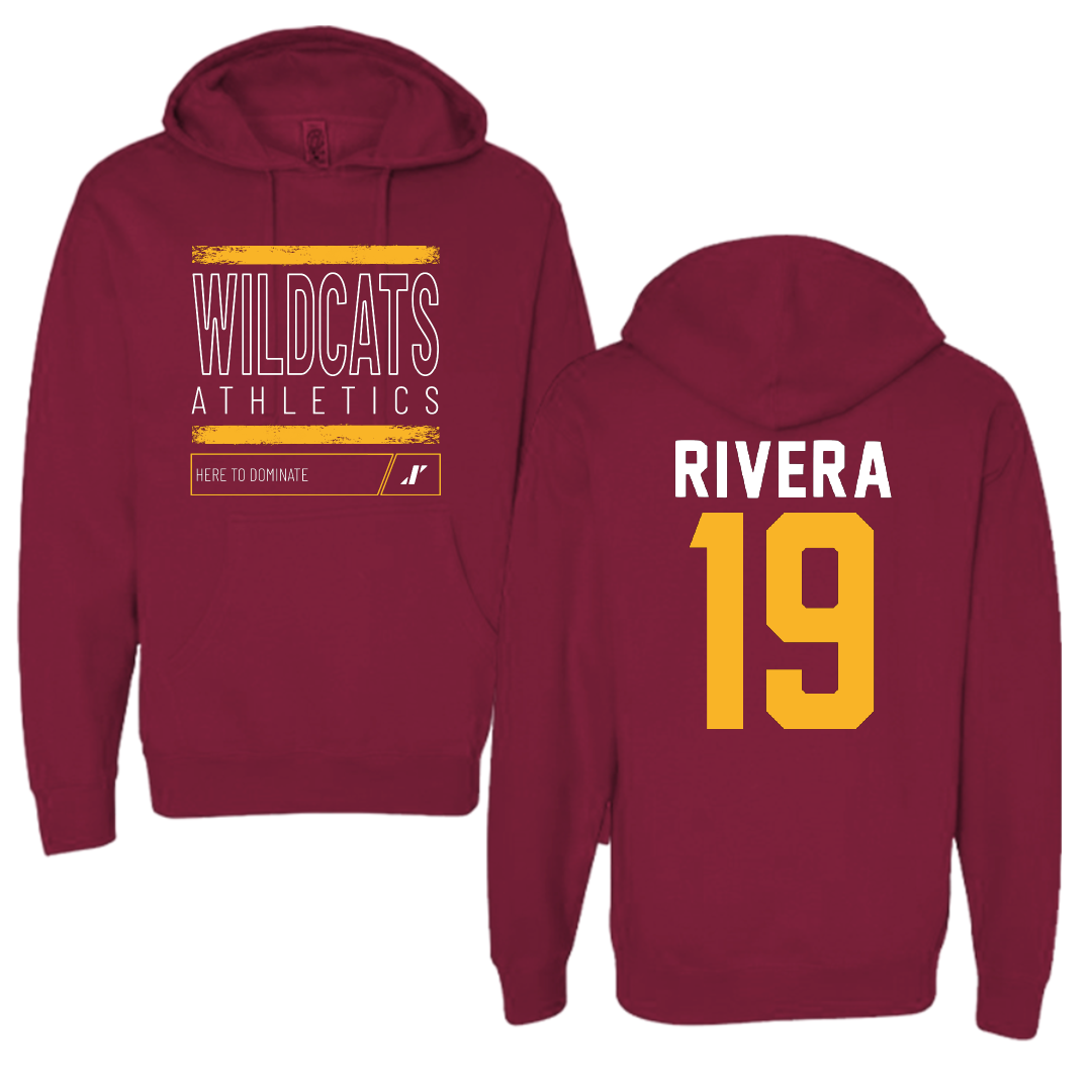 Bethune-Cookman University Baseball Maroon Dominate Hoodie - #19 Sergio Rivera