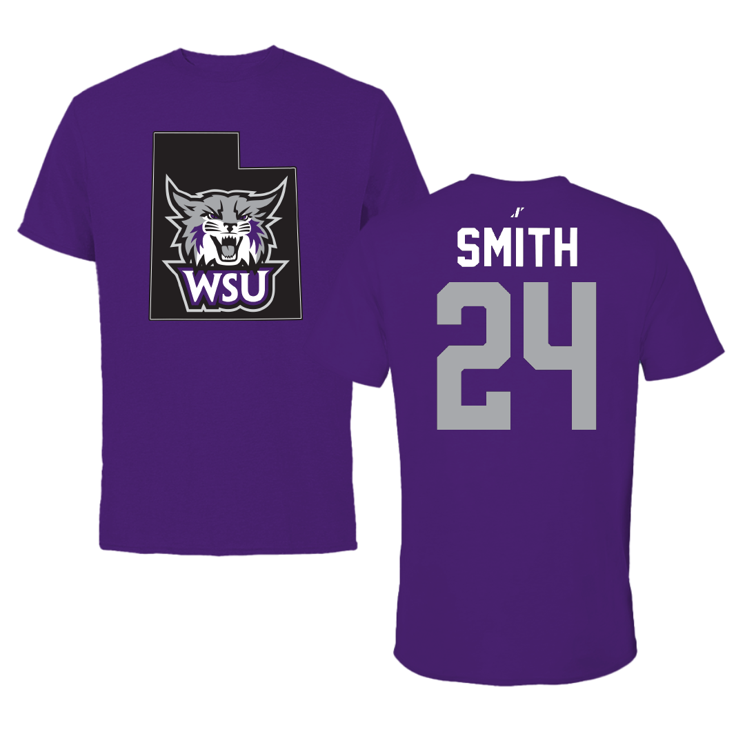 Weber State University Softball Purple State Performance Tee - #24 Kiaira Smith