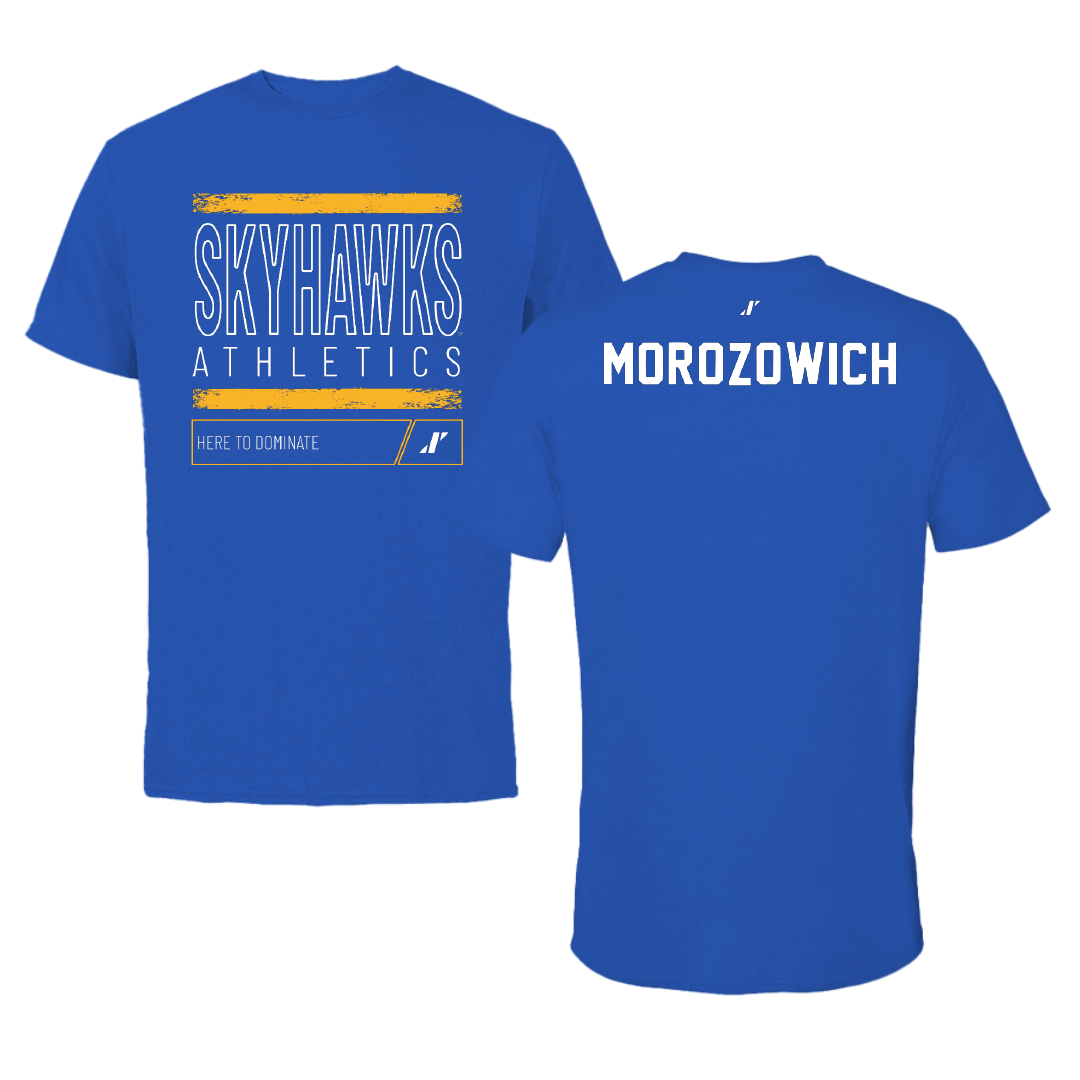 Fort Lewis College TF and XC Blue Dominate Tee - Evan Morozowich