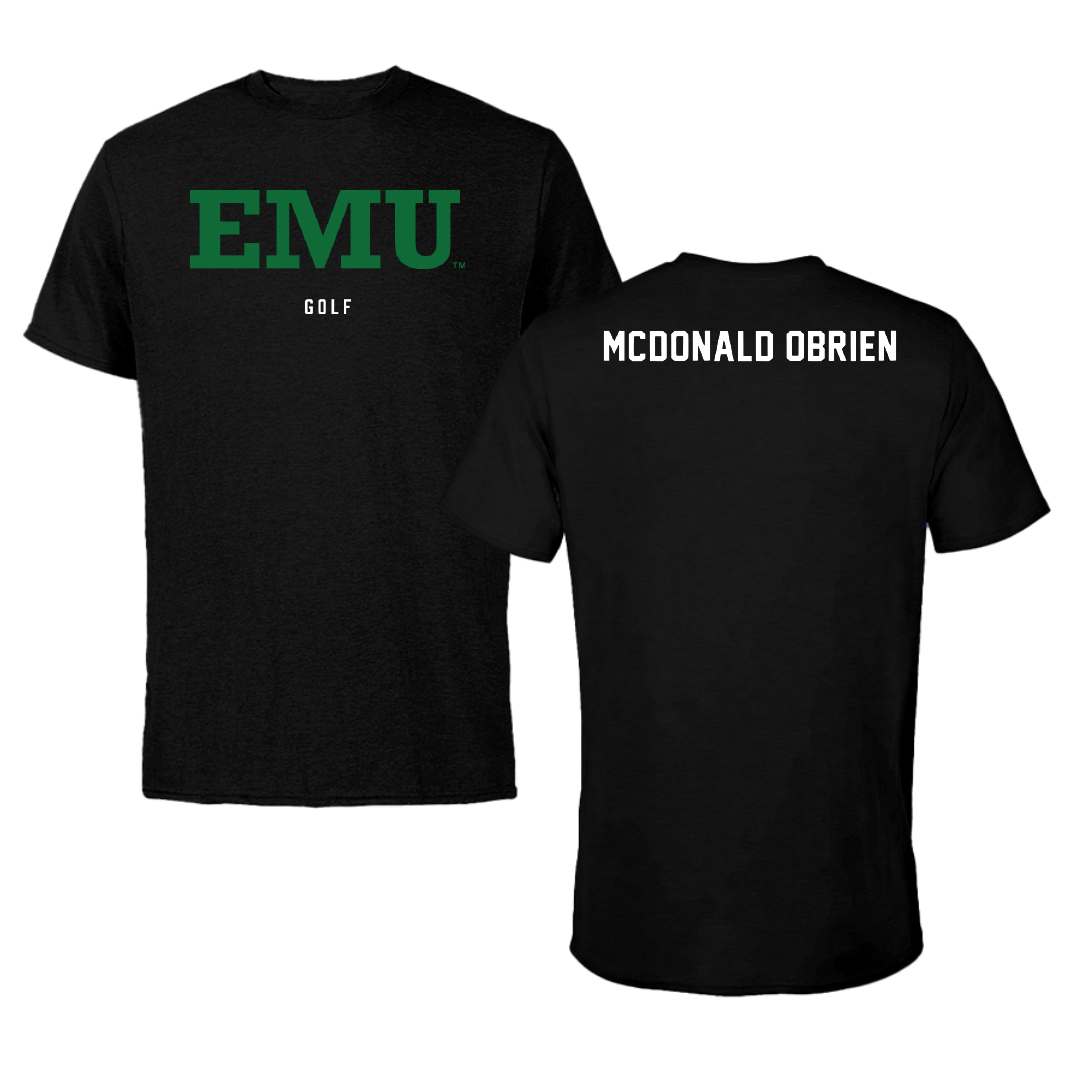 Eastern Michigan University Golf Black Tee - Rory McDonald Obrien