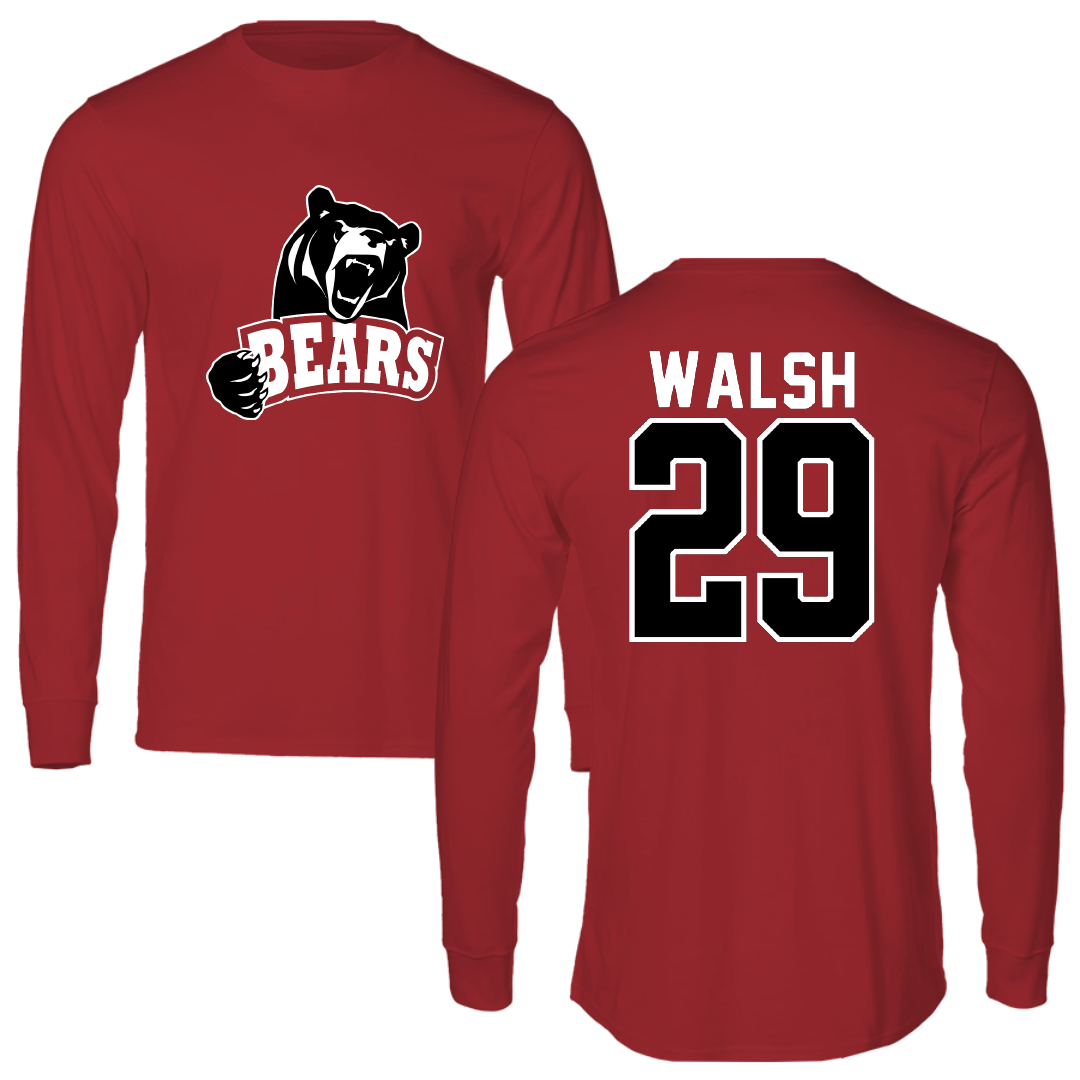 Lenoir-Rhyne University Lacrosse Canvas Red Long Sleeve - #29 Mckenzie Walsh