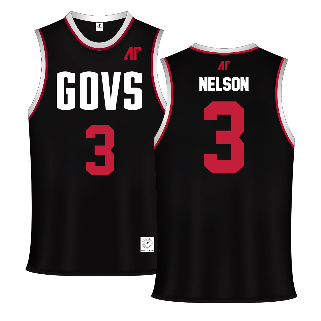 Austin Peay State University Black Basketball Jersey - #3 Anala Nelson