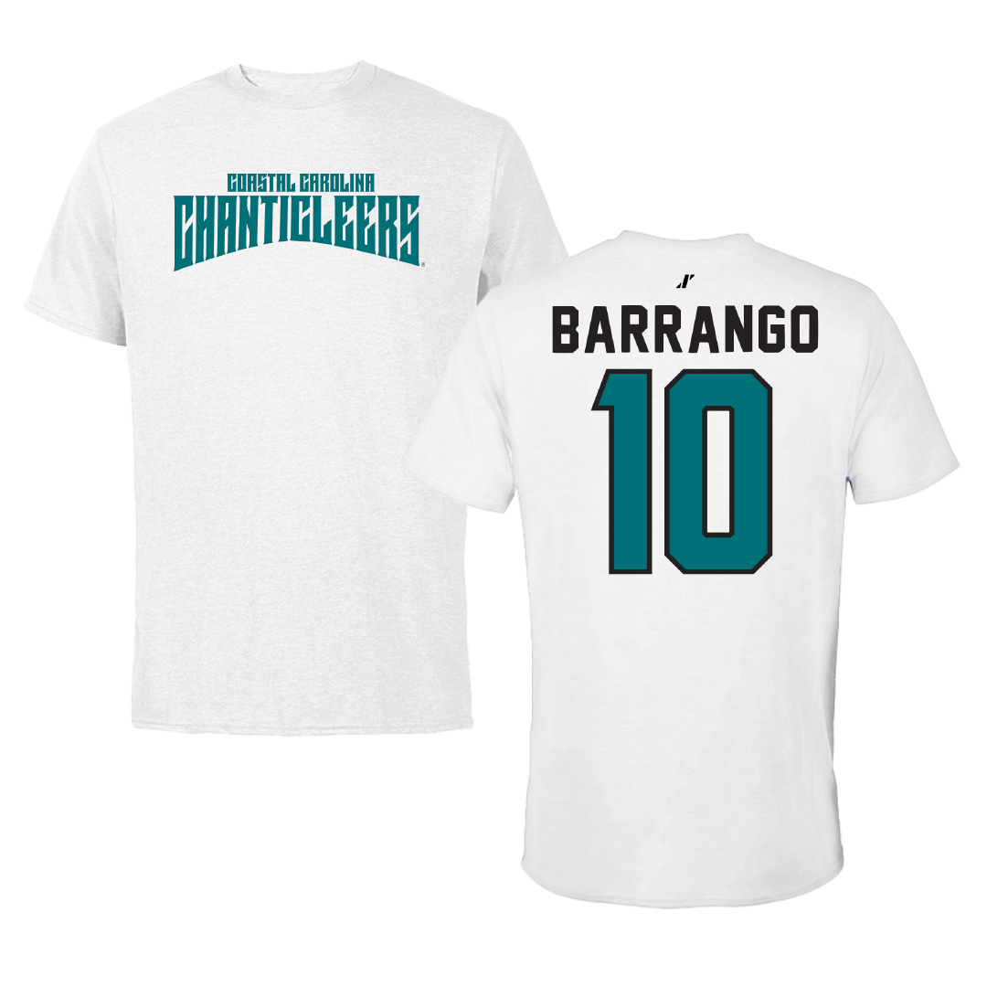 Coastal Carolina University Baseball White Classic Tee - #10 Ty Barrango