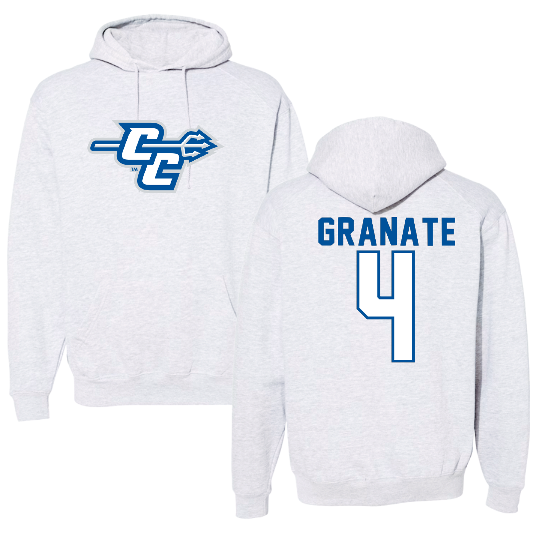 Central Connecticut State University Softball Light Gray Hoodie - #4 Gracie Granate