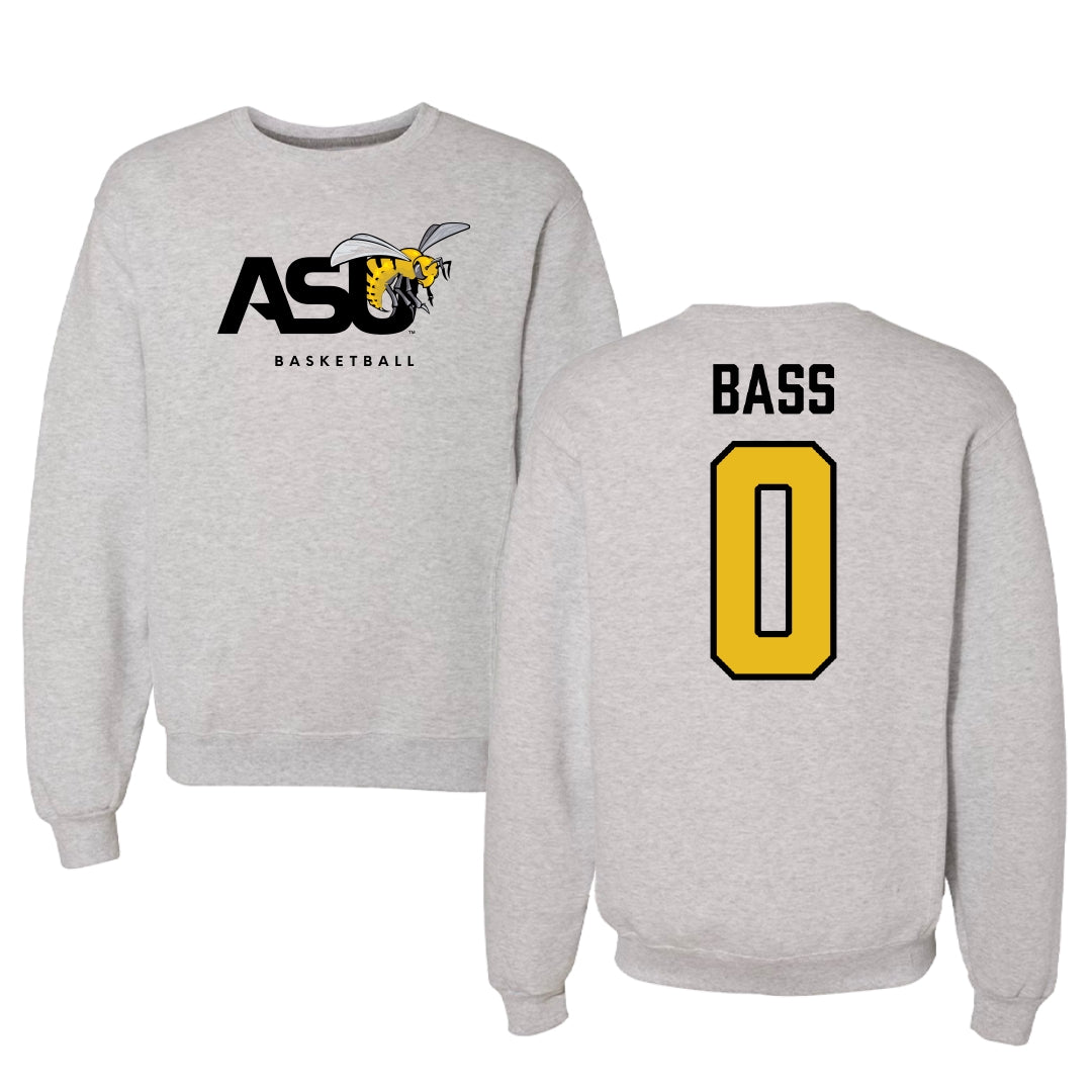 Alabama State University Basketball Light Gray Crewneck - #0 D'Ante Bass