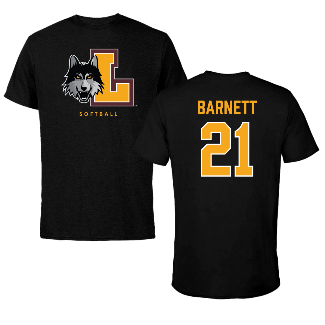Loyola University-Chicago Softball Black Mascot Tee - #21 Sydney Barnett
