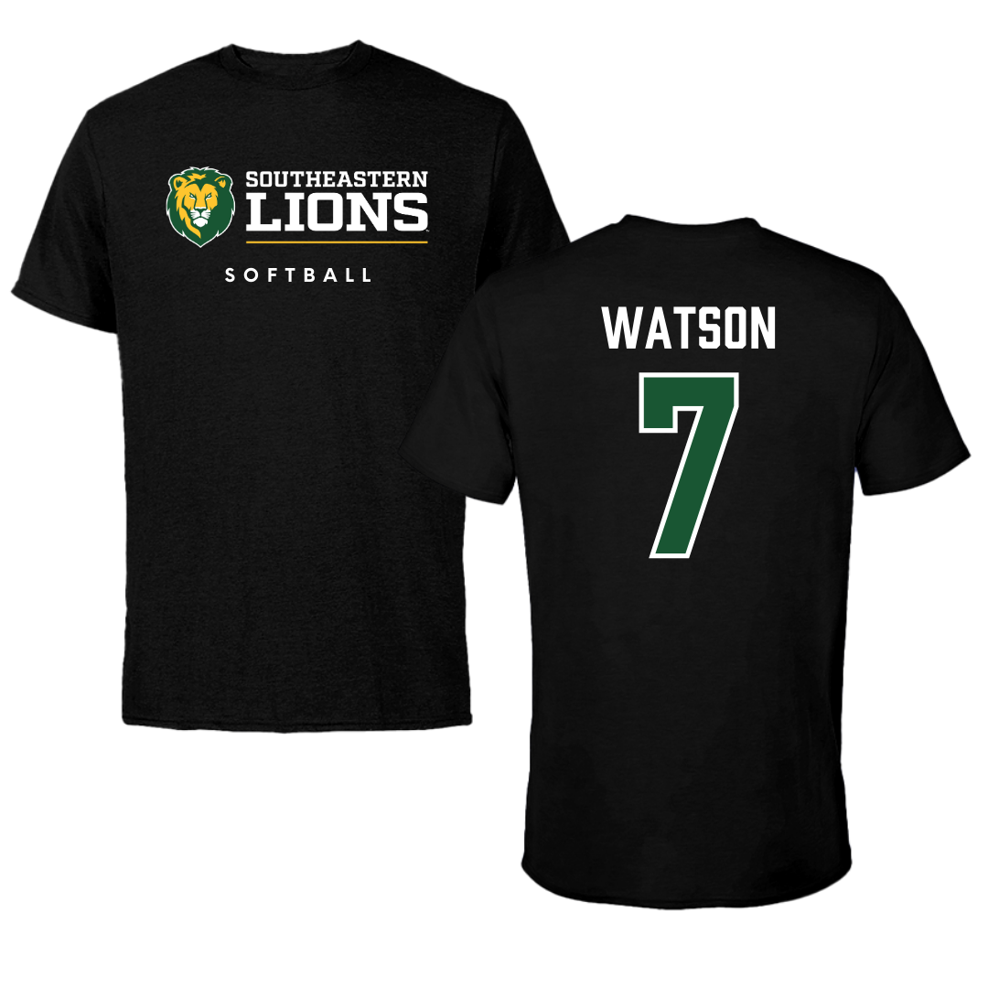 Southeastern Louisiana University Softball Black Performance Tee - #7 Maddie Watson