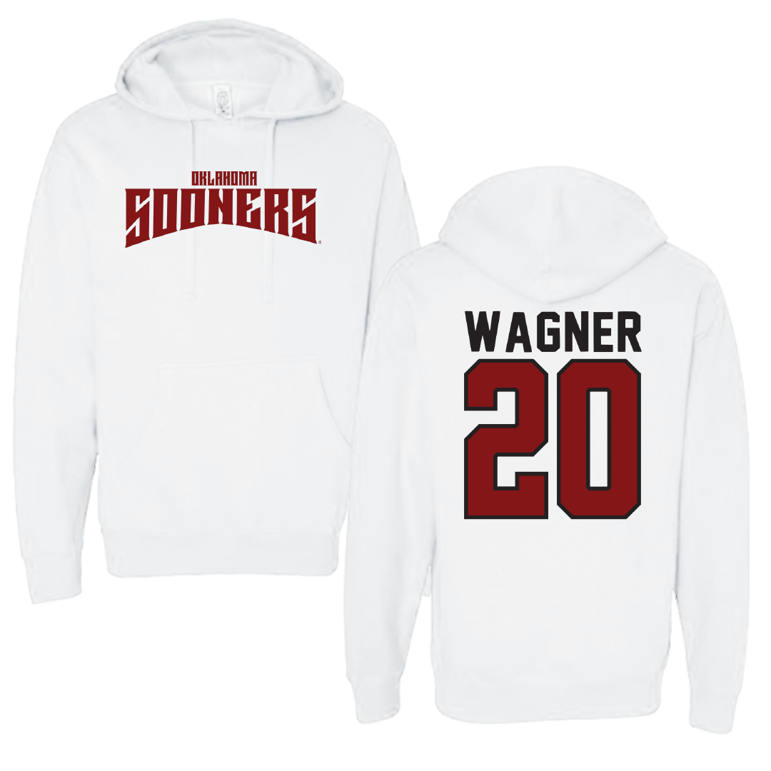 University of Oklahoma Soccer White Classic Hoodie - #20 Chelsea Wagner
