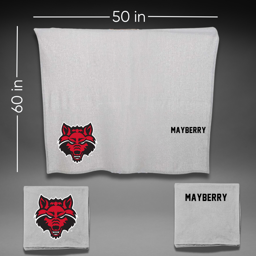 Arkansas State University TF and XC Gray Blanket - Dawson Mayberry