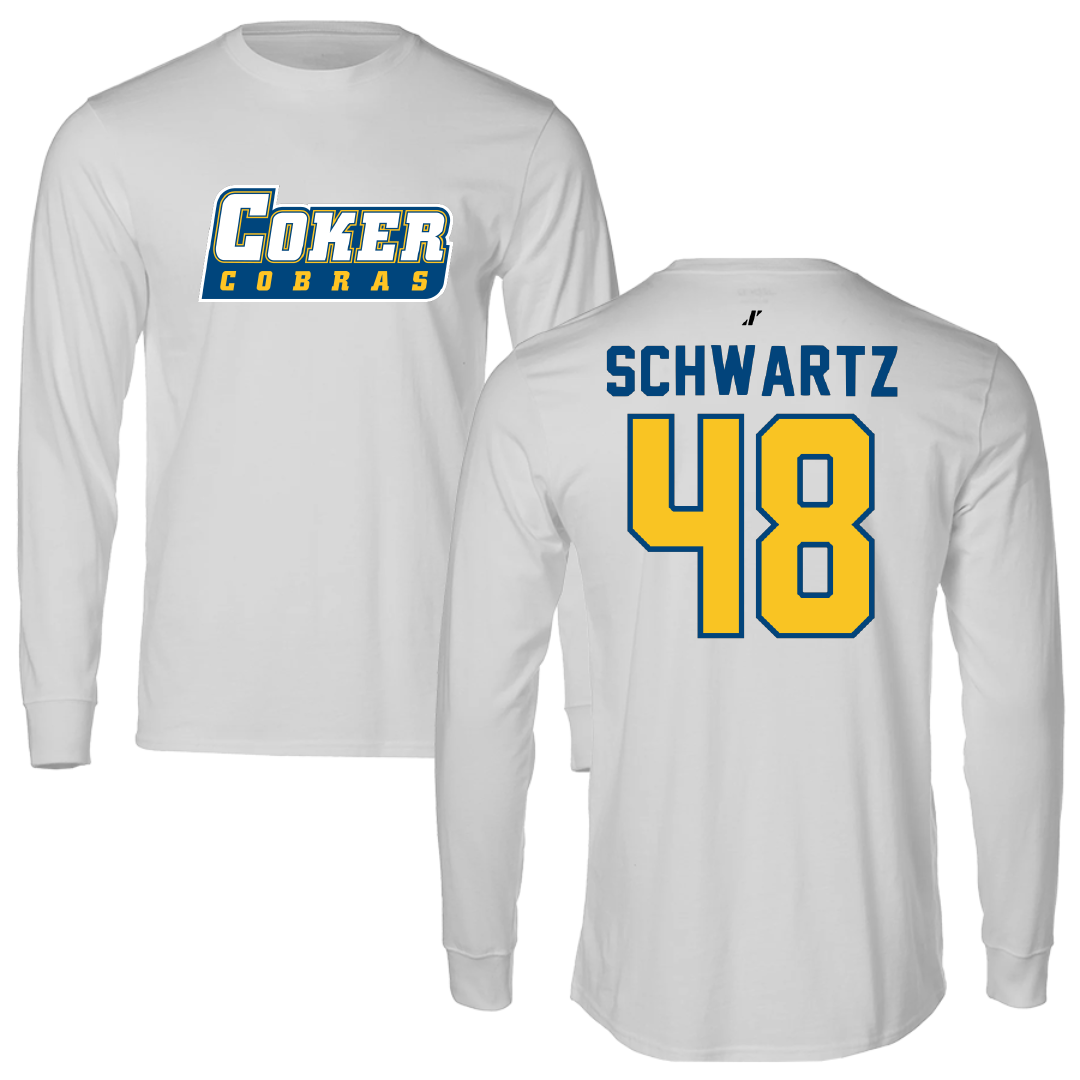 Coker University Soccer Light Gray Performance Long Sleeve - #48 Tyler Schwartz