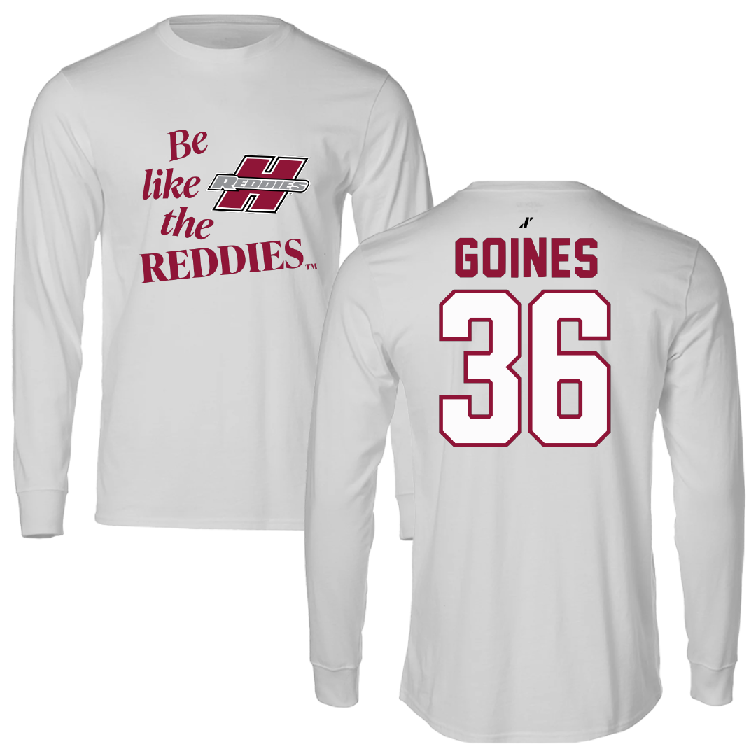 Henderson State University Baseball Light Gray Be Like Us Performance Long Sleeve - #36 Dawson Goines