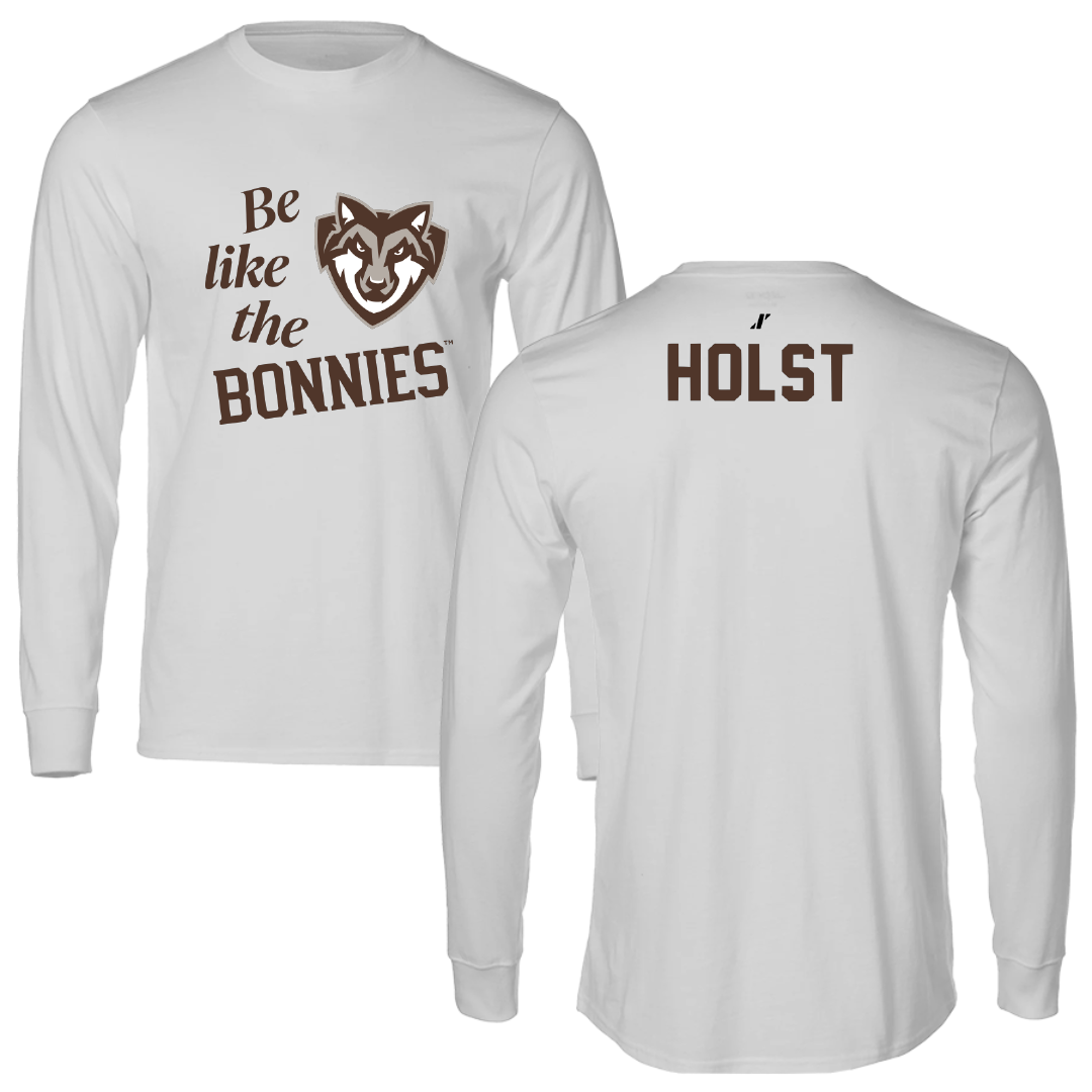 St. Bonaventure University Swimming & Diving Light Gray Be Like Us Long Sleeve - Maggie Holst