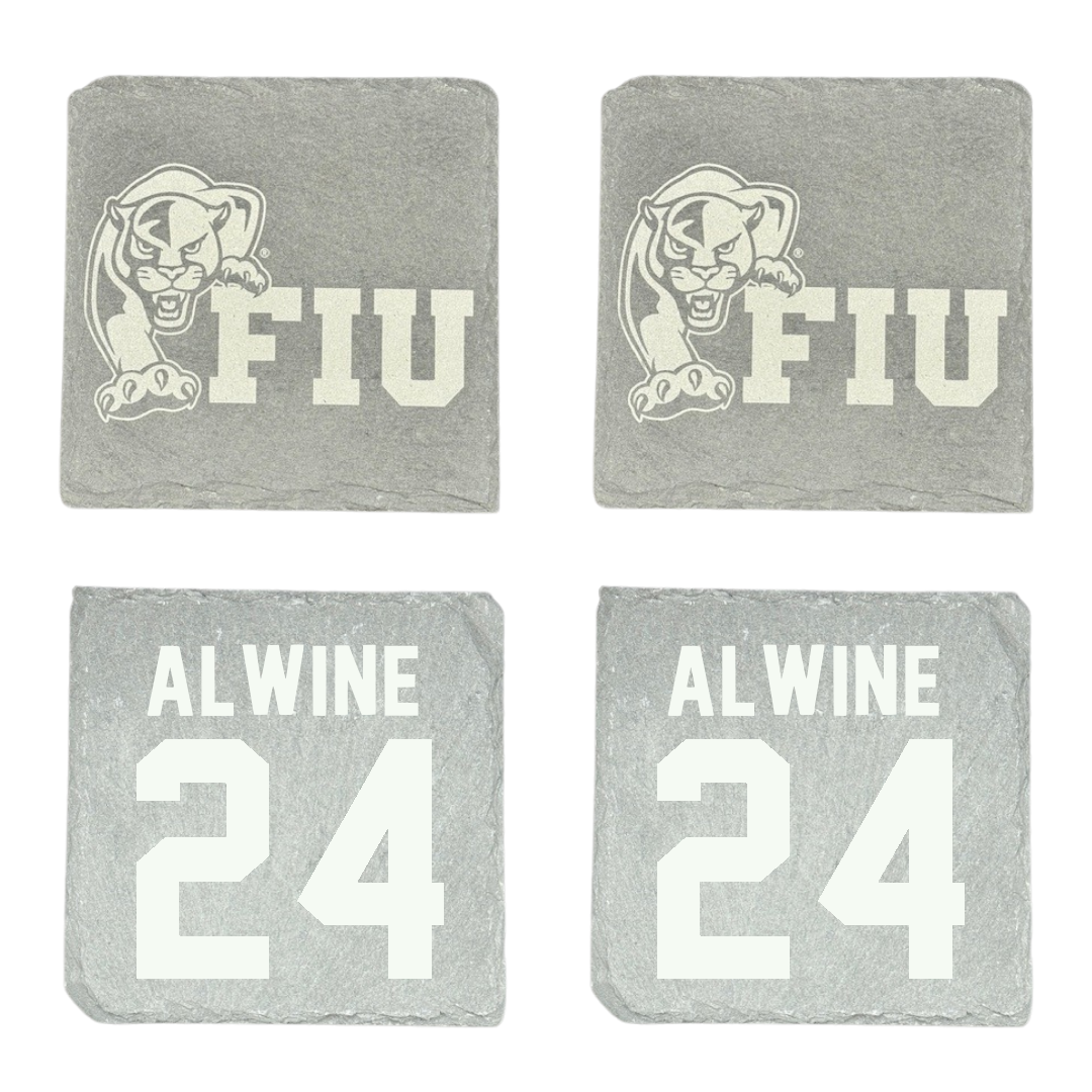 Florida International University Baseball Stone Coaster (4 Pack)  - #24 Evan Alwine