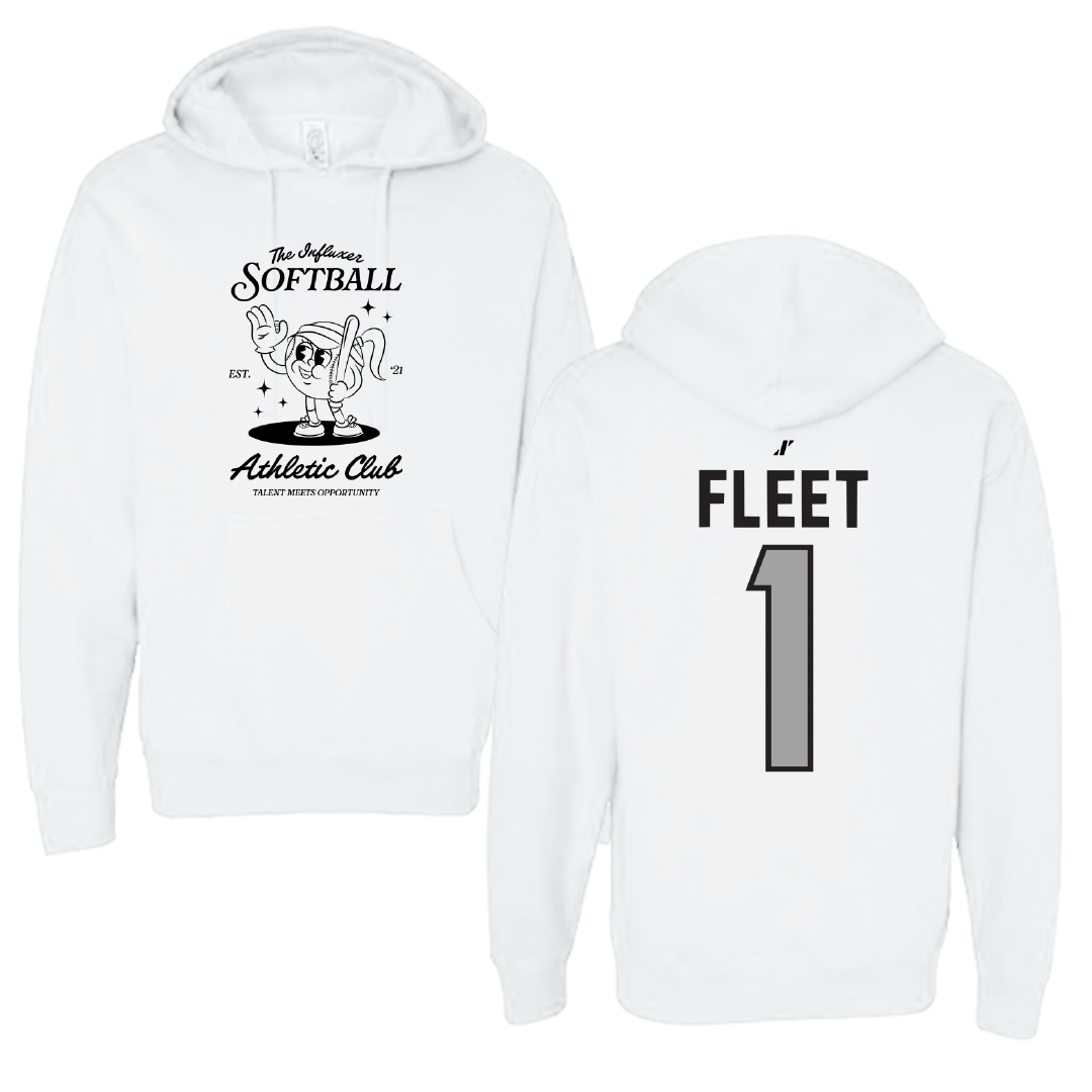 Softball White Influxer Athletic Club Hoodie - #1 Kirsten Fleet