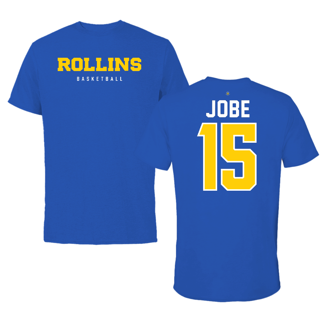 Rollins College Basketball Blue University Tee - #15 William Jobe