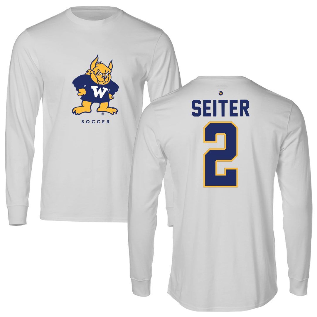 Webster University Soccer Light Gray Long Sleeve - #2 Elliana Seiter