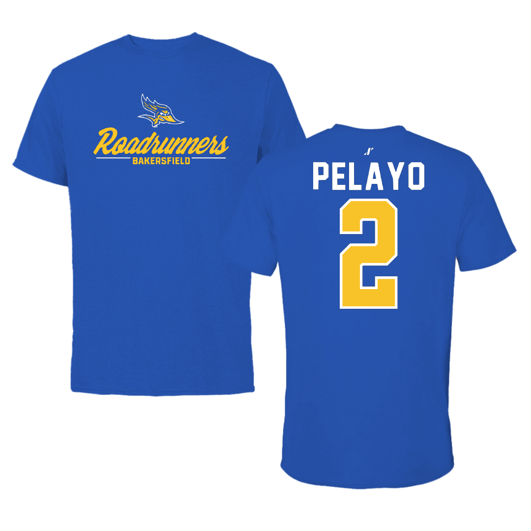 California State University-Bakersfield Baseball Blue General Performance Tee - #2 Elijah Pelayo