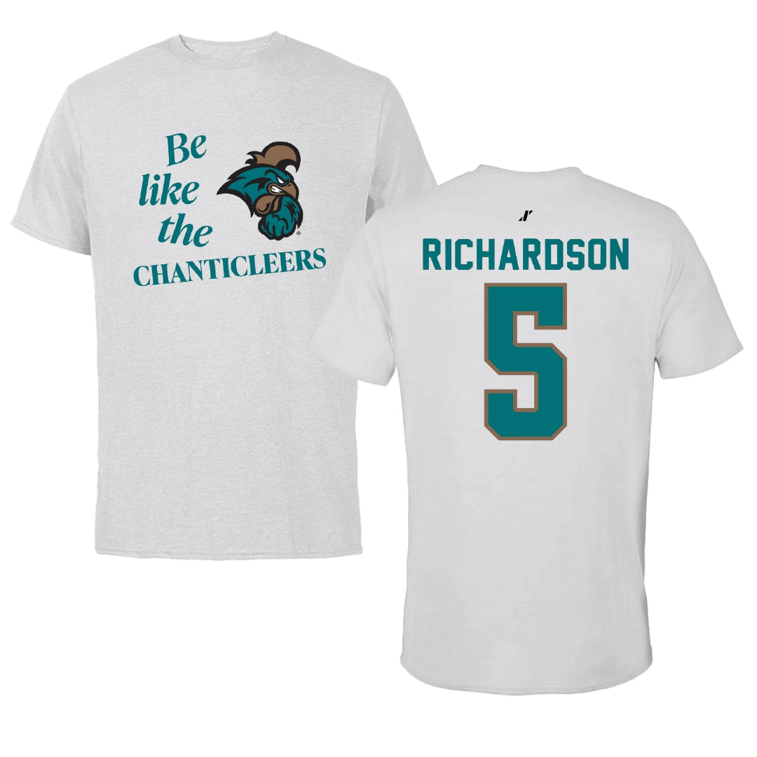 Coastal Carolina University Basketball Light Gray Be Like Us Tee - #5 Deaja Richardson