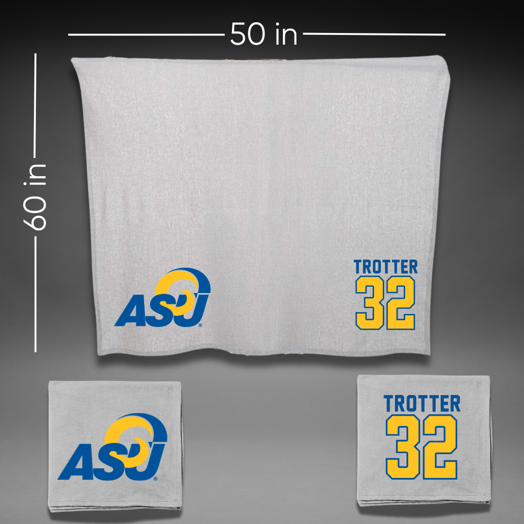 Angelo State University Softball Gray Blanket - #32 Tatiana Trotter