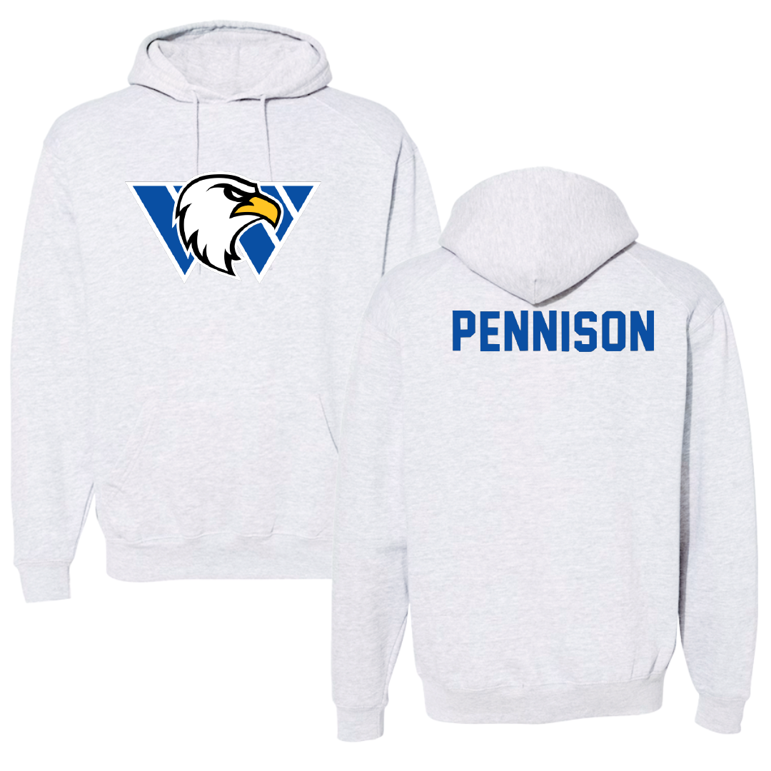 Williams Baptist University Wrestling Light Gray Hoodie - Grayson Pennison