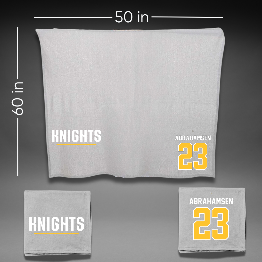 New Jersey City University Baseball Gray Blanket - #23 John Abrahamsen