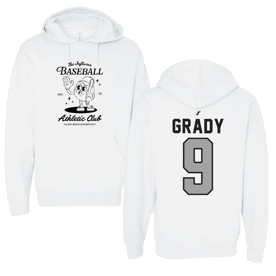 Baseball White Influxer Athletic Club Hoodie - #9 Clay Grady