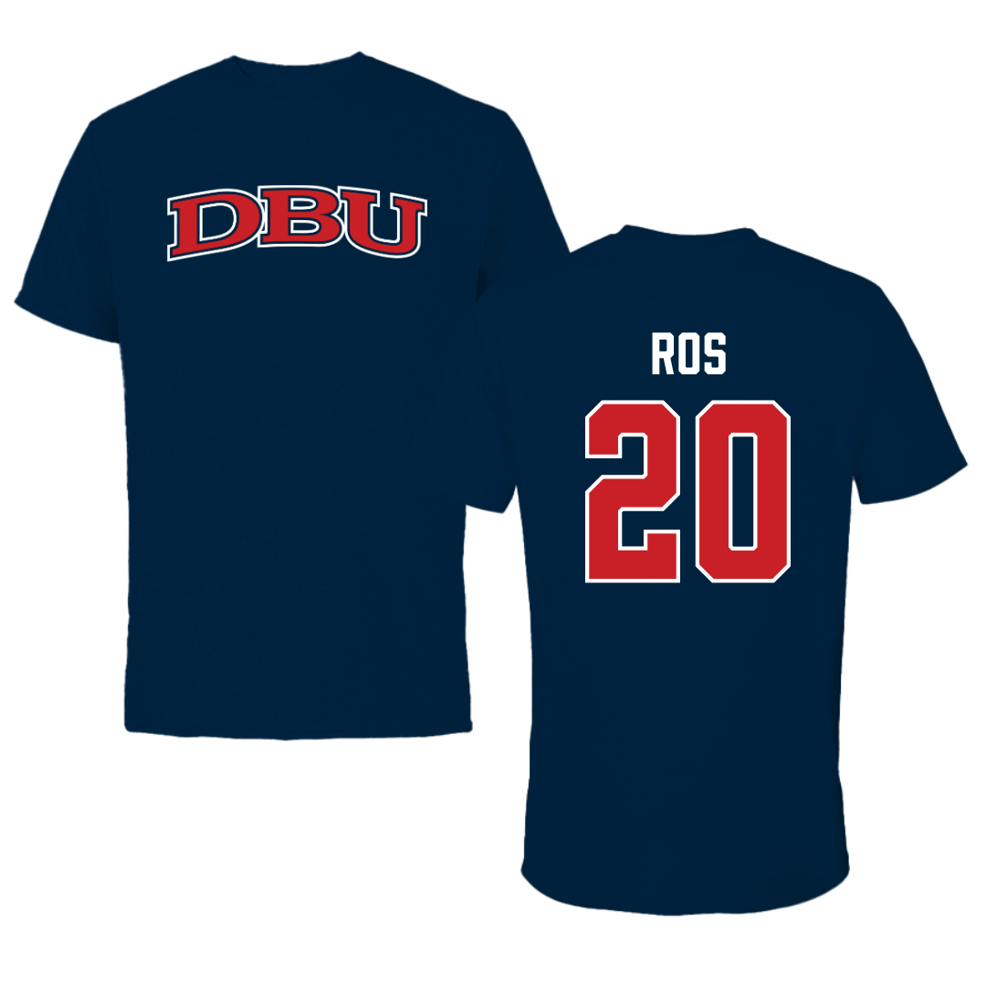 Dallas Baptist University Ice Hockey Navy DBU Performance Tee - #20 Marley Ros