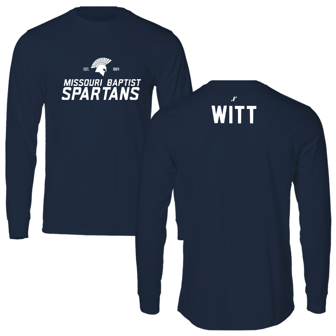 Missouri Baptist University Wrestling Navy General Performance Long Sleeve - Dillon Witt