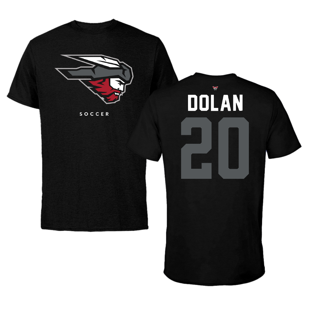 Western Colorado University Soccer Black Mascot Tee - #20 Elliott Dolan