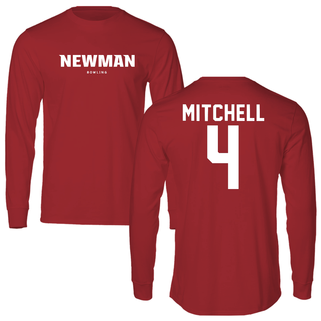 Newman University Bowling Canvas Red Long Sleeve - #4 Deqlan Mitchell