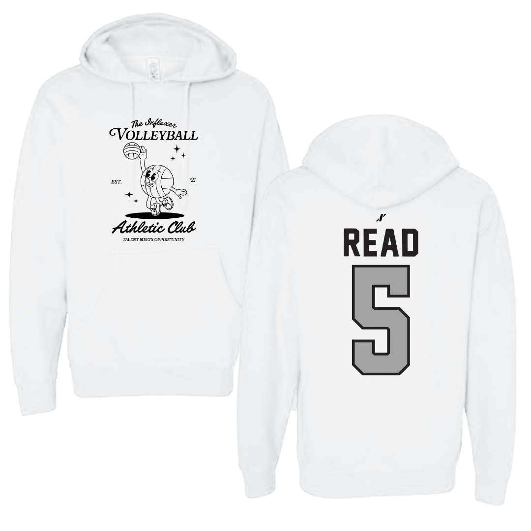 Volleyball White Influxer Athletic Club Hoodie - #5 Jake Read