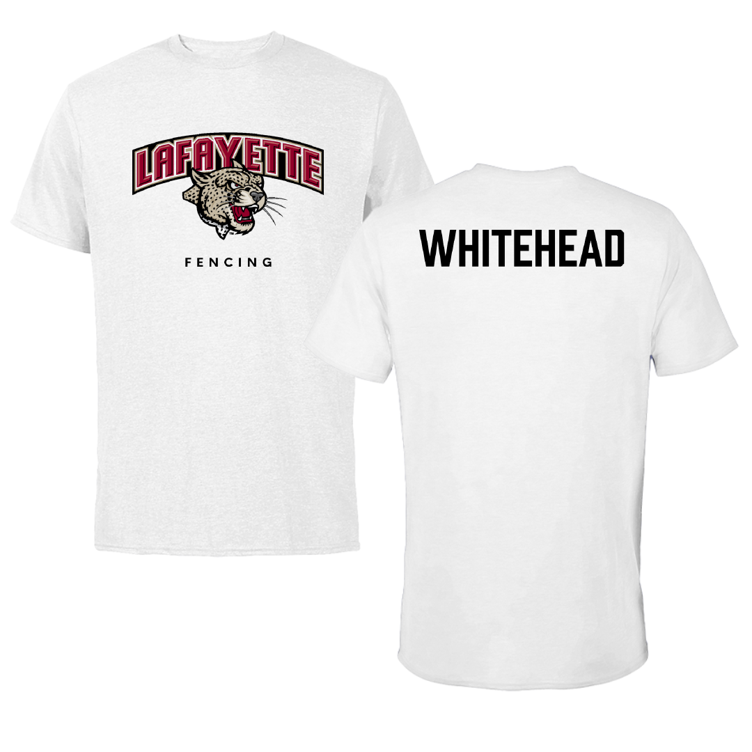 Lafayette College Fencing White Tee - Amir Whitehead