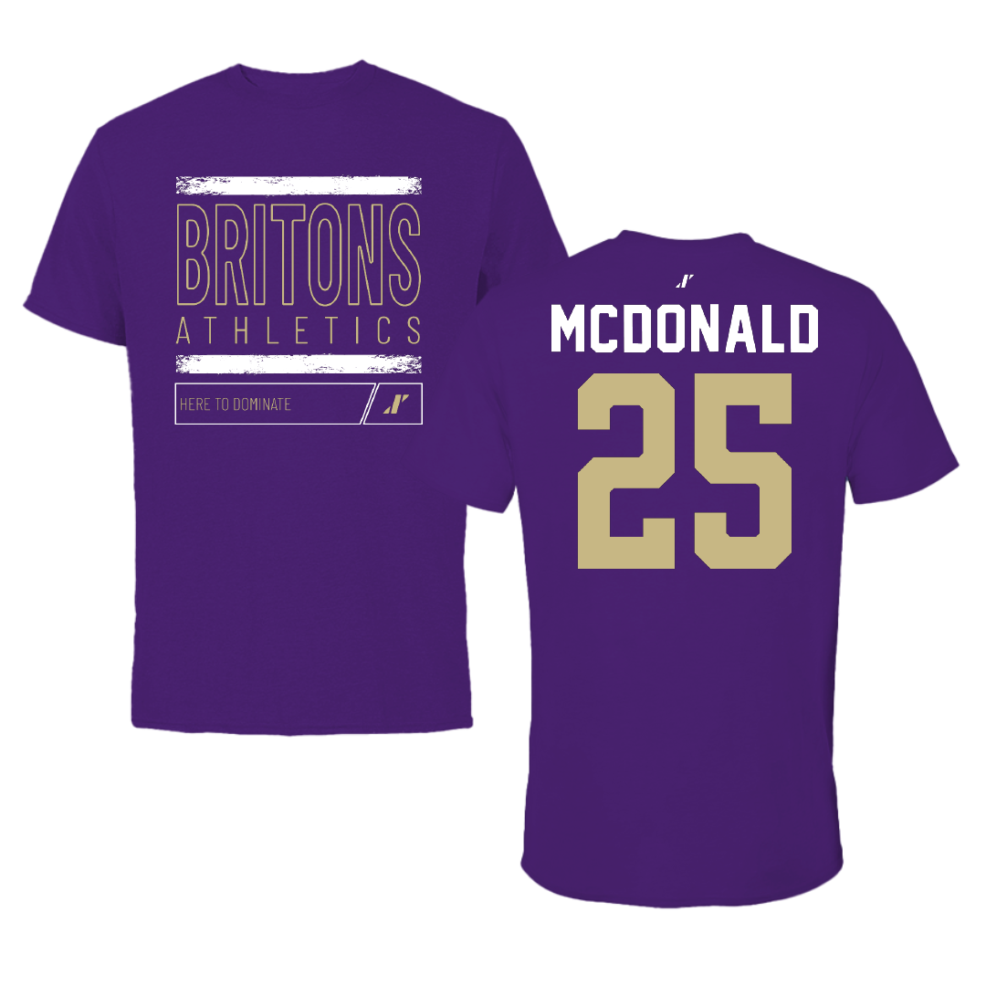 Albion College Volleyball Purple Dominate Tee - #25 Cameron McDonald