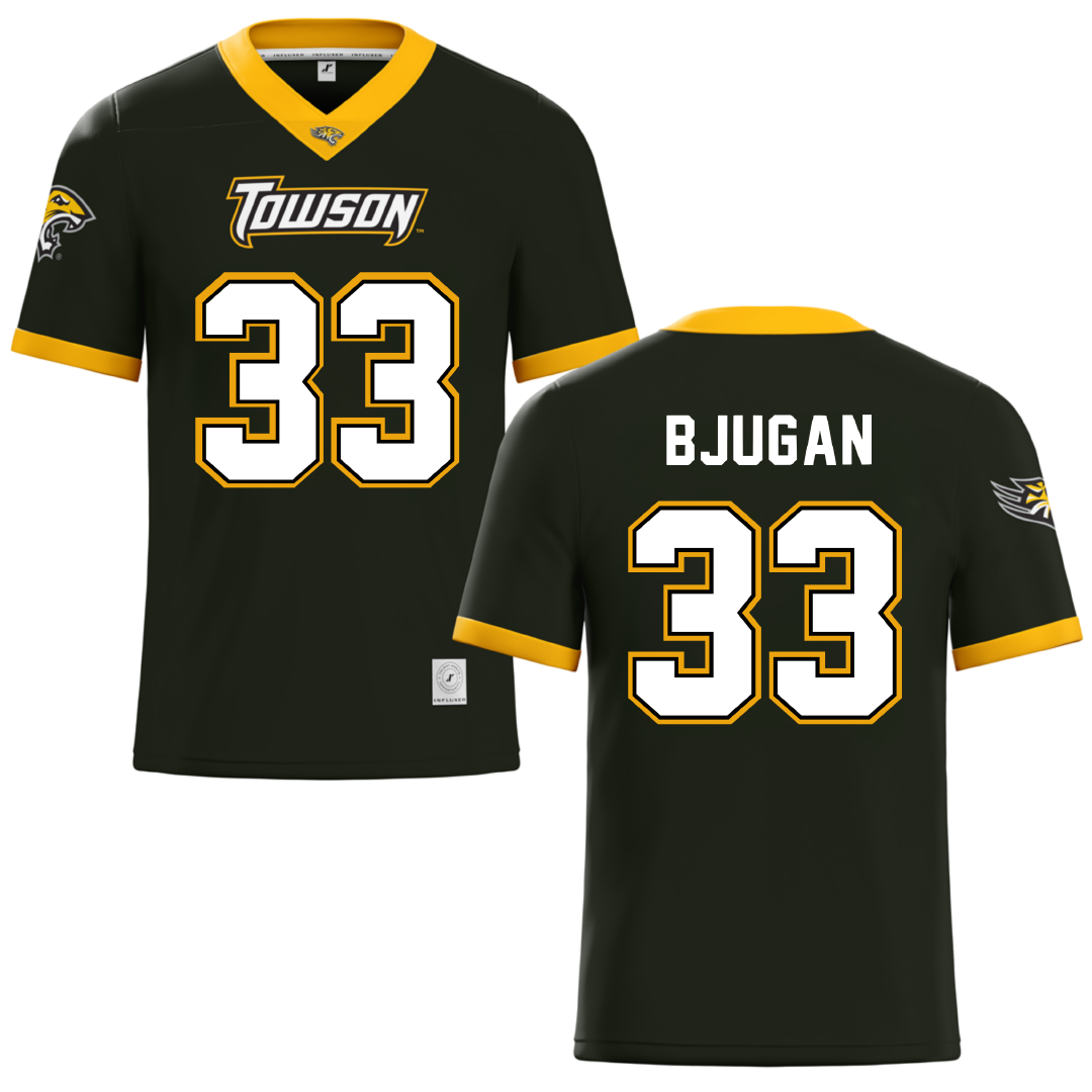 Towson University Black Lacrosse Jersey - #33 Gabby Bjugan