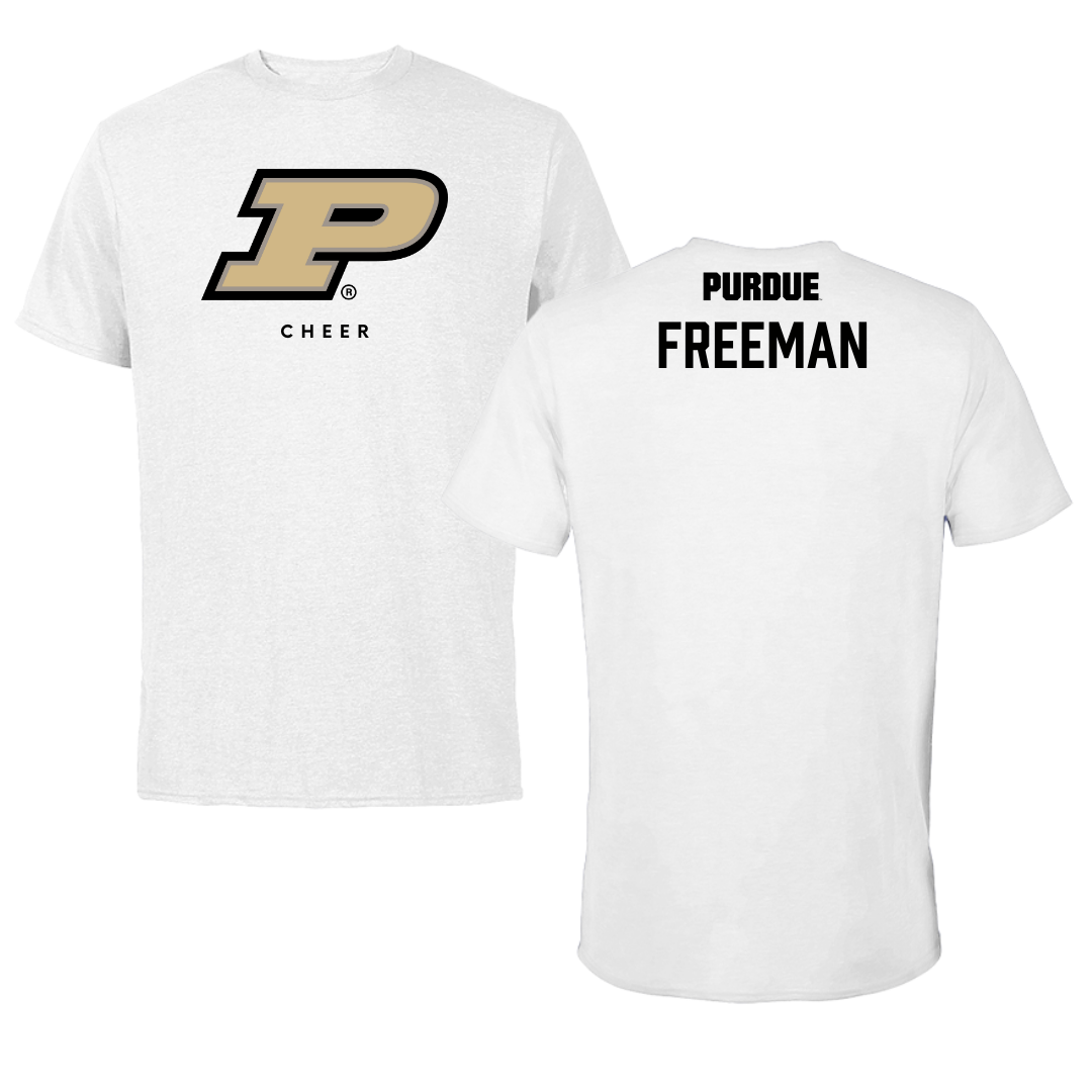 Purdue University Cheer White Tee - Lacee Freeman