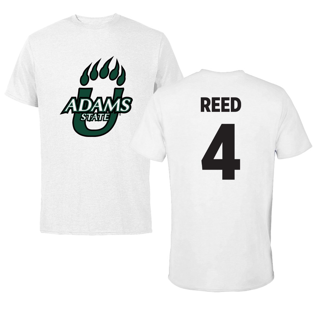 Adams State University Basketball White Performance Tee - #4 Jaylin Reed