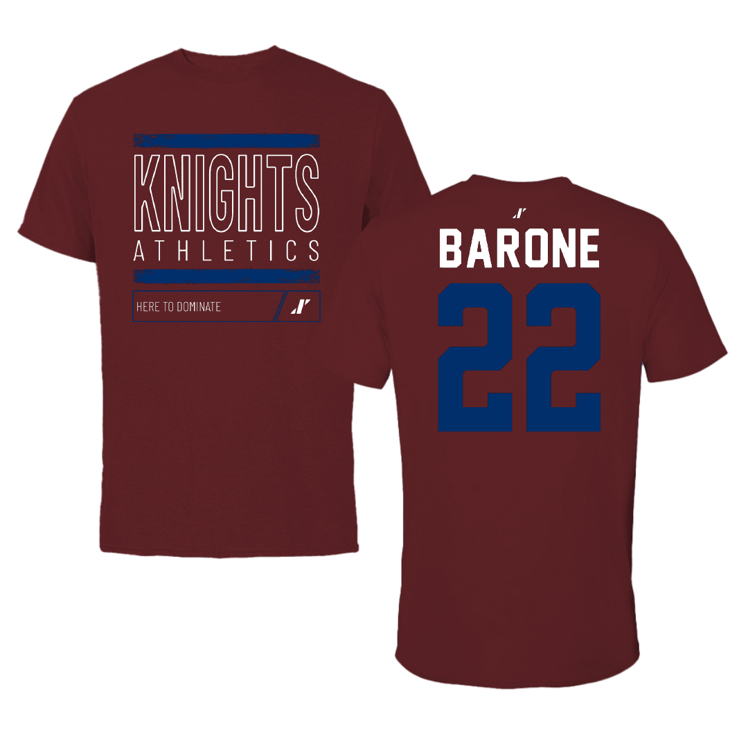 Fairleigh Dickinson University-Metropolitan Campus Volleyball Maroon Dominate Tee - #22 James Barone