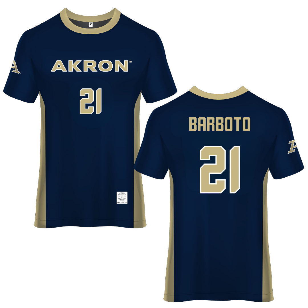 University of Akron Blue Soccer Jersey - #21 Maximus Barboto