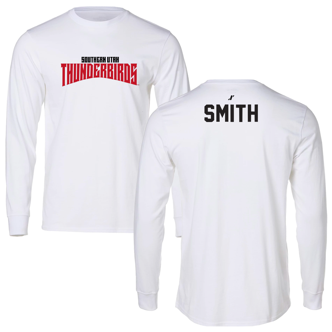 Southern Utah University TF and XC White Classic Performance Long Sleeve - Easton Smith