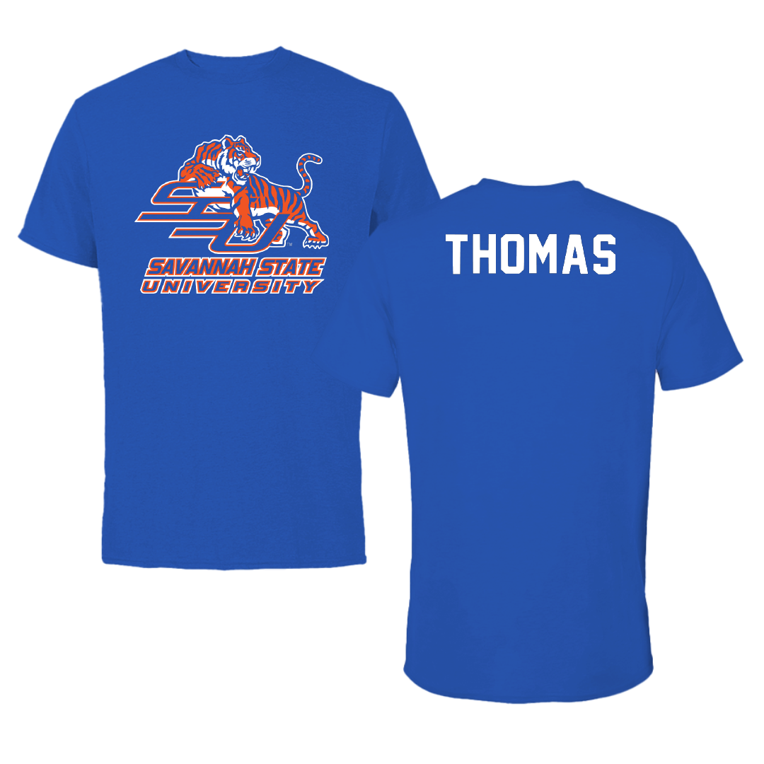 Savannah State University TF and XC Blue Tee - Kaedreon Thomas