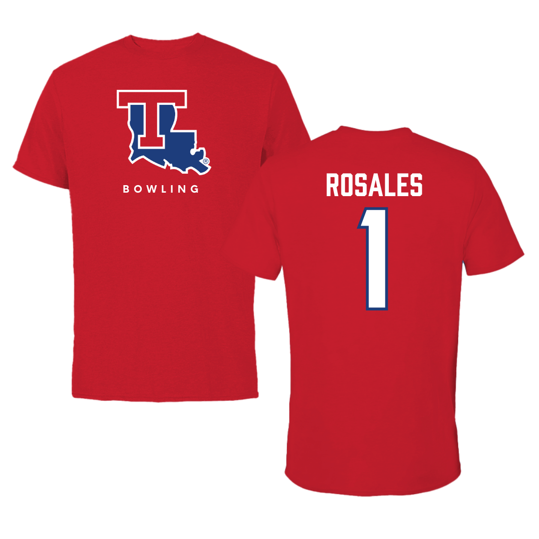 Louisiana Tech University Bowling Red Performance Tee - #1 Patricia Rosales